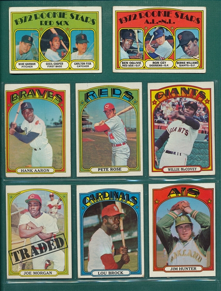 1972 Topps Lot of (9) W/ Nolan Ryan