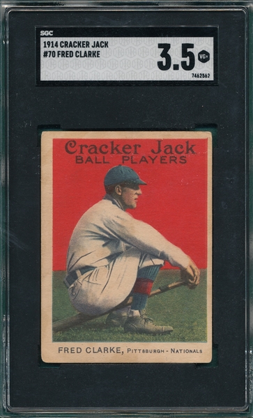 1914 Cracker Jack #70 Fred Clarke SGC 3.5