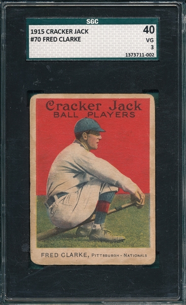 1915 Cracker Jack #70 Fred Clarke SGC 40