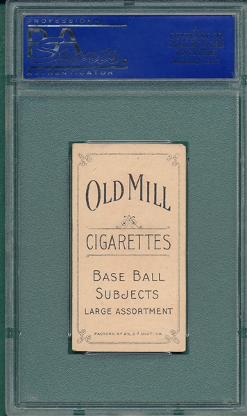 1909-1911 T206 Chance, Yellow Portrait, Old Mill Cigarettes, PSA 5 