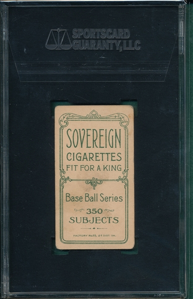 1909-1911 T206 Keeler, Bat, Sovereign Cigarettes SGC 45