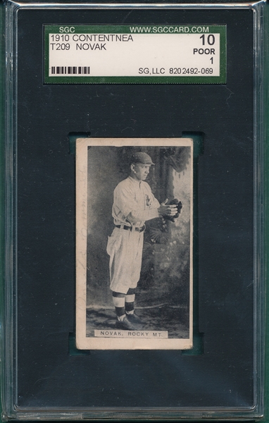 1910 T209 Novak Contentnea Cigarettes SGC 10 *Photo Series* 