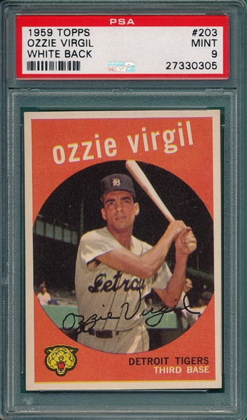 1959 Topps #203 Ozzie Virgil PSA 9 *Mint*
