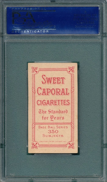 1909-1911 T206 Conroy, Bat, Sweet Caporal Cigarettes PSA 6