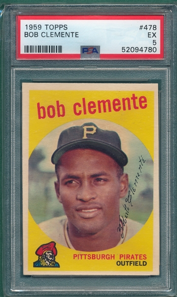 1959 Topps #478 Bob Clemente PSA 5