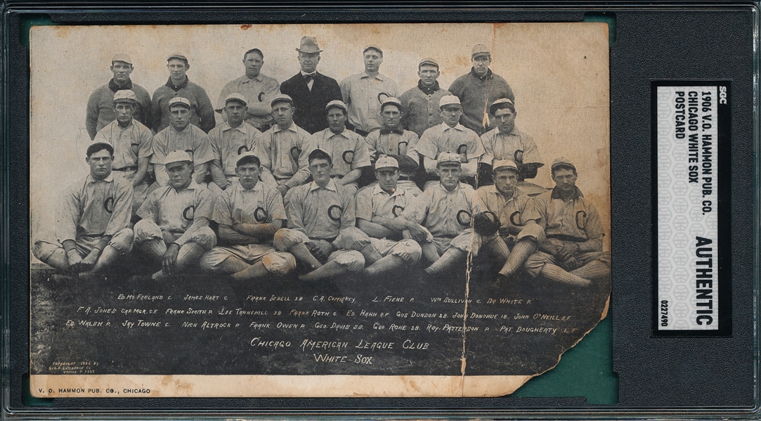 1906 V. O. Hammon PC, White Sox, SGC Authentic