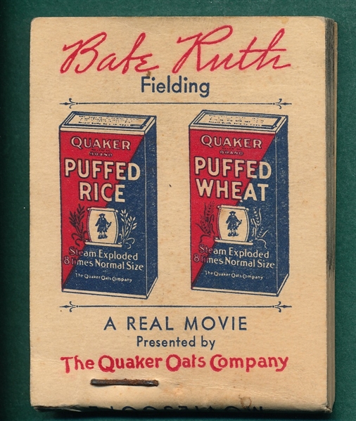 1934 Quaker Oats Babe Ruth Flip Movie Book