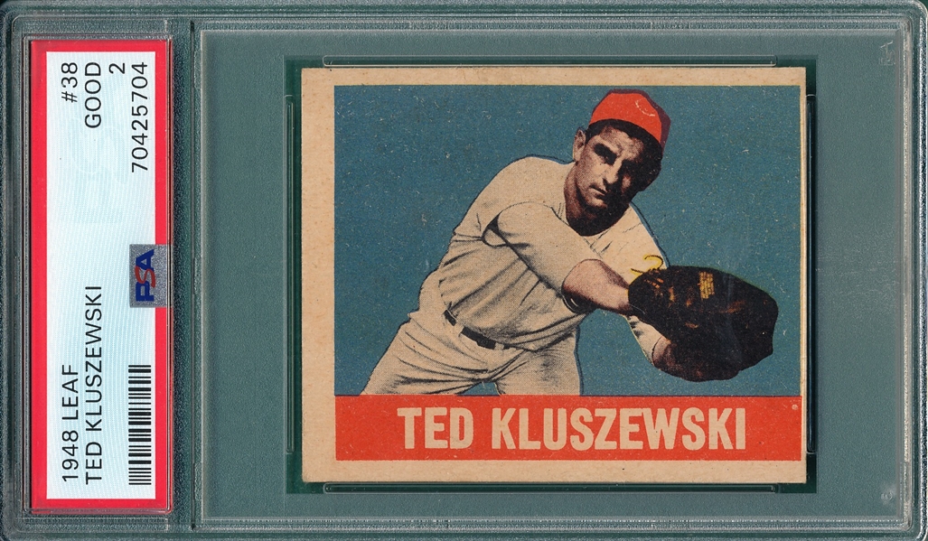 1948 Leaf #38 Ted Kluszewski PSA 2 *Rookie*