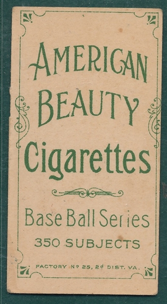 1909-1911 T206 Clymer American Beauty Cigarettes