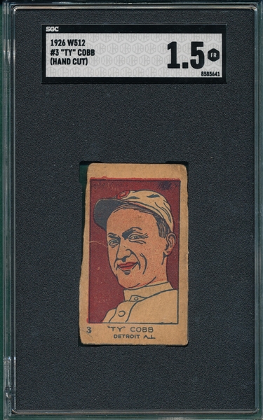 1926 W512 Ty Cobb, Detroit, AL, SGC 1.5