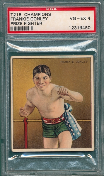 1910 T218 Champions Frankie Conley Mecca Cigarettes PSA 4