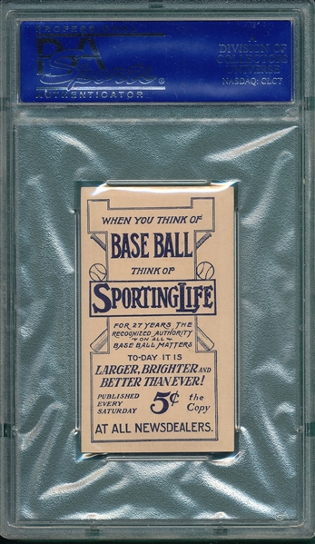1910-11 M116 Snodgrass Sporting Life PSA 8