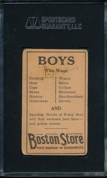 1917 Boston Store #75 Buck Herzog SGC 30