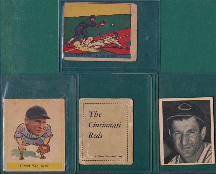 1933-40 Eclipse, Goudey & Reds, Lot of (4) W/ Al Simmons