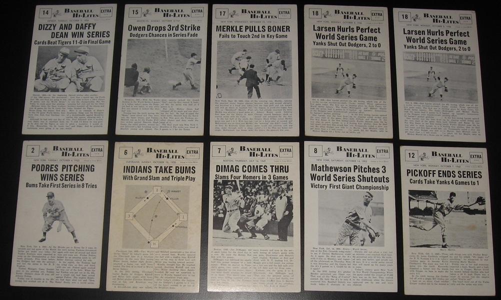 1960 CVC Baseball Hi-Lites Complete Set (18) 