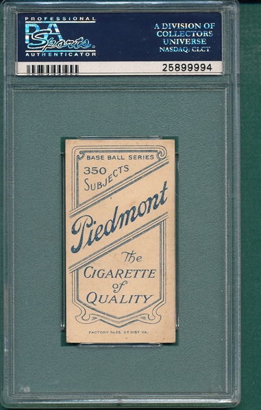 1909-1911 T206 Taylor Piedmont Cigarettes PSA 4