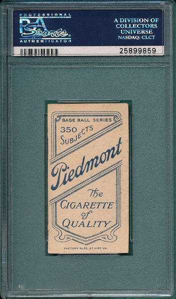 1909-1911 T206 Cravath Piedmont Cigarettes PSA 4