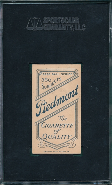 1909-1911 T206 Mattern Piedmont Cigarettes SGC 80