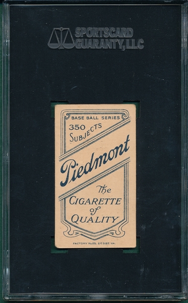 1909-1911 T206 McCormick Piedmont Cigarettes SGC 50