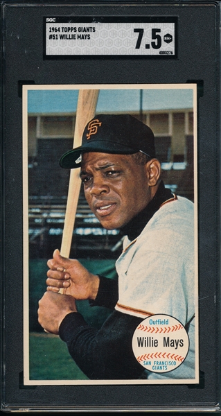 1964 Topps Giants #51 Willie Mays SGC 7.5 *SP*