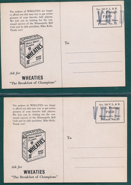 1933 Wheaties Minneapolis Millers Lot of (8)