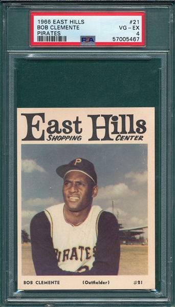 1966 East Hills Pirates Roberto Clemente, PSA 4 