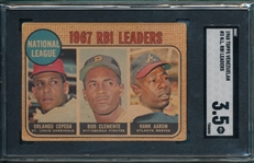 1968 Venezuelan Topps #3 NL RBI W/ Aaron & Clemente SGC 3.5