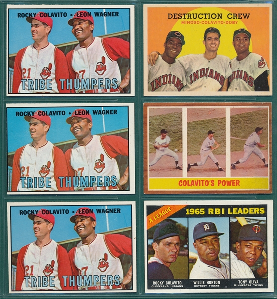 1959-68 Topps Rocky Colavito, Lot of (10)