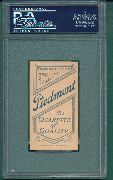 1909-1911 T206 Street, Portrait, Piedmont Cigarettes PSA 4.5