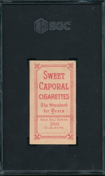 1909-1911 T206 Griffith, Batting, Sweet Caporal Cigarettes SGC 5