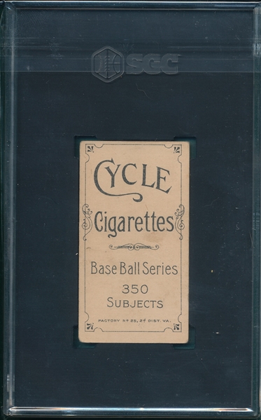 1909-1911 T206 Donovan, Throwing, Cycle Cigarettes SGC 3.5