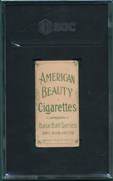 1909-1911 T206 Carr American Beauty Cigarettes SGC 3