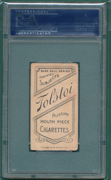 1909-1911 T206 Latham Tolstoi Cigarettes PSA 4