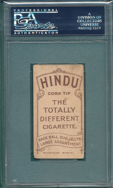 1909-1911 T206 Isbell Hindu Cigarettes PSA 3