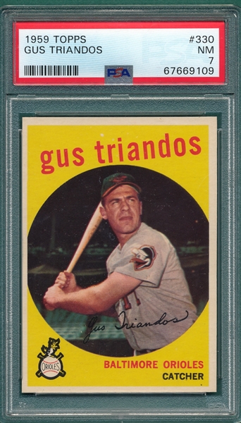 1959 Topps #330 Gus Triandos PSA 7
