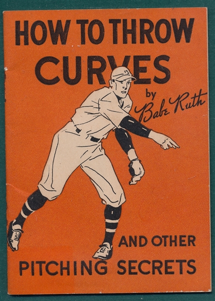 1930s Quaker Puffed Rice How To Throw Curves by Babe Ruth, Booklet.