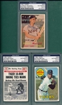 1957-69 Topps Maxwell, Brown, Northrup, Lot of (3), PSA/DNA Authentic *Autograph*