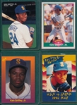 1989-91 Lot of (4) Ken Griffey Jr., W/ Mothers Cookies, #3 Bat On Left Shoulder, Rookies