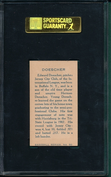 1912 C46 #50 Edward Doescher Imperial Tobacco SGC 86