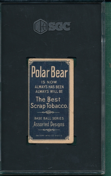 1909-1911 T206 Chance, Yellow Portrait, Polar Bear SGC 1