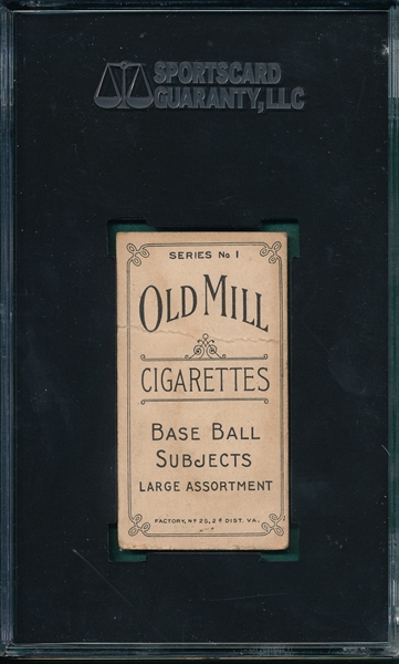 1910 T210-1 Bagwell Old Mill Cigarettes SGC 20