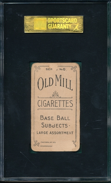 1910 T210-6 Goostree, Hands Behind Back, Old Mill Cigarettes SGC 10