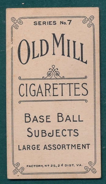1910 T210-7 McGeehan Old Mill Cigarettes 