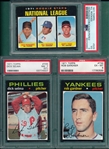1971 Topps #705, #734 and #529 Buckner, Rookie, Lot of (3) PSA