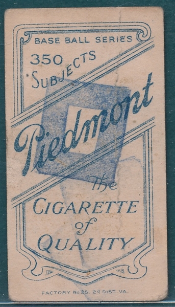 1909-1911 T206 Walter Johnson Piedmont Cigarettes