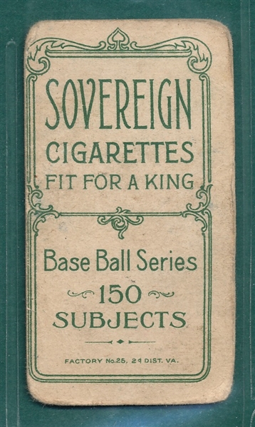 1909-1911 T206 Powell Sovereign Cigarettes 