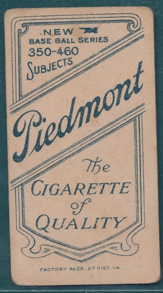 1909-1911 T206 Chance, Batting, Piedmont Cigarettes 