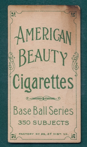 1909-1911 T206 Ritter American Beauty Cigarettes 