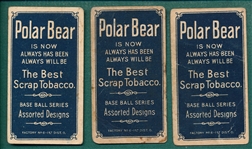 1909-1911 T206 Atz, Ritter, Shannon, Lot of (3), Polar Bear