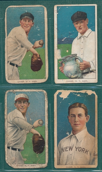 1909-1911 T206 Hal Chase Piedmont Cigarettes, Lot of (4)